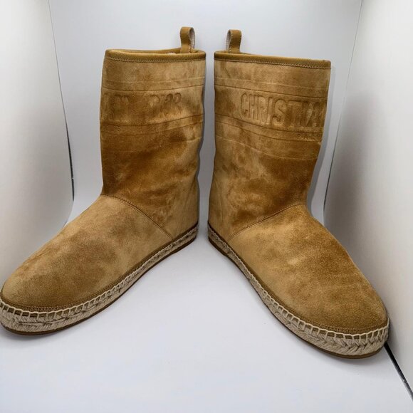 Christian Dior Granville Espadrille Boots Boots Suede Natural Beige EU 41 NIB - Picture 7 of 16